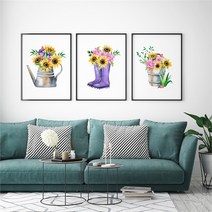 감성 수채화 해바라기 그림 액자 No1~10 프레임 10호, 5번