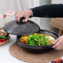 내열 세라믹 전골 냄비 대용량 뚝배기, 9호7000ML, 1개