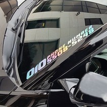 (골져스) 자동차 전화번호 스티커 주차알림판 반사/빼꼼/헬로쿠마/팬더 캐릭터/오토바이/경차튜닝/올뉴모닝 스파크 올뉴투싼 스포티지R 티볼리 싼타페DM 아반떼MD AD 미니쿠퍼 QM3, Gg_홀로그램-B타입-40x4cm(중)