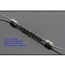 탄소 섬유 히터 전기 튜브 12V/24V/48V 저압전 파이프 적외선 적합, 10 OD10mm36V213mm-300W