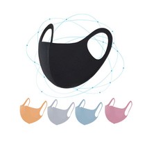 3D 마스크 패턴 패션 향균 세탁 가능 빨아쓰는 연예인 은나노 구리로 만든 스포츠 블랙, 3D마스크-블랙