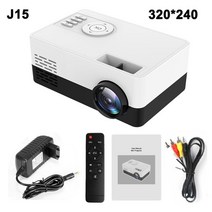 빔프로젝터 가정용 휴대용 salange 미니 j15 pro 480360 지원 1080p usb mini beamer for phone 스마트폰 홈 시어터 kids gift pk, j15 화이트, 영국 플러그