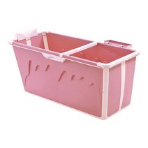 에이치앤아이 접이식 반신욕조 폴딩욕조 이동식욕조, 핑크(SM-105PK), 1개