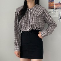 (모노레인) 세라 체크 블라우스 B 1169