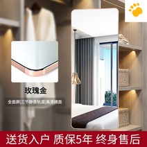 전신거울 가정용 옷장설치 미러 슬라이드 접이식 착용, 기타, 아니, 로즈골드 120*35cm 미닫이문 전용