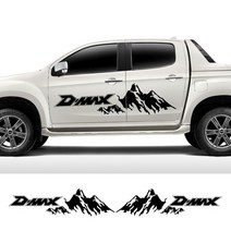 픽업 바디 사이드 스티커 Isuzu Dmx D Mx 트럭 후드 뒷문 데칼 트렁크 비닐 커버 자동 튜닝, 06 Type 6_02 Glossy White