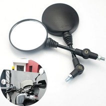 사용자 정의 블랙 유니버설 접이식 오토바이 미러 오토바이 사이드 미러 백미러 mm mm for yamaha honda suzuki, 없음