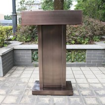 스테인리스 스틸 단상 교회강대상 연단 고급 강의대 강연대 크리스탈 연설대 사회대, 클래식 레드 브론즈