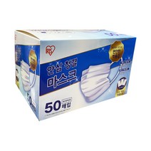 아이리스 안심청결 일회용 마스크 50입 M사이즈 개별포장, 50개입, 1개