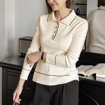 [조아맘] 비앙트 버튼 카라 니트