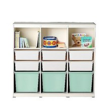 한샘 샘키즈 1단 수납책장 1305 블라썸, 몸통)크림화이트/박스)민트네이비(E)