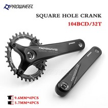 시마노소라스프라켓 스램스프라켓 자전거 사각 구멍 스프로킷 크랭크 좁은 체인 링, 사각 구멍 32t, 170mm