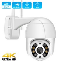 팔로우캠 모션 트래킹 스마트 오토 회전 8mp 4k 무선 ptz 카메라 hd 1080p 컬러 야간 투시경 wifi ip 카메라 야외 h.265 5mp ai 자동 추적 캠 123, 8mp 128GB 카드 추가, 협력사, 영국 플러그