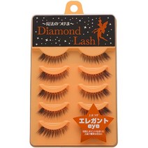 일본직발송 6. 다이아몬드 러시 다이아몬드 러쉬 DIAMOND LASH 【우아한 EYE】5 페어(상속눈썹용) 눈꼬리, One Size, One Color