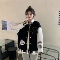 여성야구점퍼 야잠 아우터 과잠바 치 환기 네트워크 레드 코트 야구 유니폼 여성 가을 학생 서양식 그물 재킷 탑