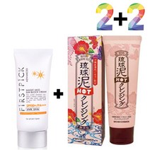 끈적임 없는 선 썬 크림 클렌징 젤 밤 머드 폼 아하, 매직마일드선크림 2개_토룰루클렌징밤 2개