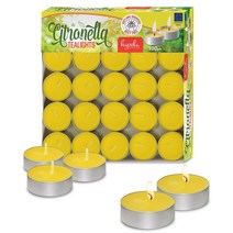 Hyoola Tealight Citronella Anti Mosquito Candles 히울라 티라이트 시트로넬라 안티 모스키토 캔들 100개입 50oz(1.44kg), 1개, 없음