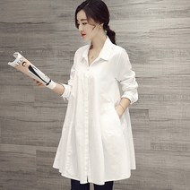 키작녀임부복 임산부원피스 만삭드레스출산 셔츠 의류 긴 소매 블라우스 봄 여름 임산부 탑