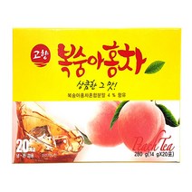 유니크앤몰 고향 오미자차 복숭아홍차 냉온겸용 홍차 과일차, 2개, 고향 복숭아홍차20개입