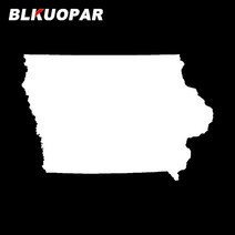 BLKUOPAR-아이오와 실루엣 자동차 스티커 개성 방수 데칼 스크래치 방지 트렁크 노트북 냉장고 비닐 랩, [02] WHITE, [01] 8cm