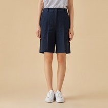 [JAJU/자주] 여 리넨 버뮤다 팬츠_네이비