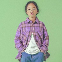 아이러브제이 B. 퍼플 오버사이즈 셔츠 JUWTO54