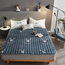 베스트 슬립 패밀리 저상 토퍼 가족 침대 매트 flannelwashed fold 리스, 180x220cm, 색상-5