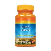 Thompson Rutin 500mg | Bioflavonoid and Antioxidant | Healthy Vascular System Support | Non-GMO & Ve, 1, 기타