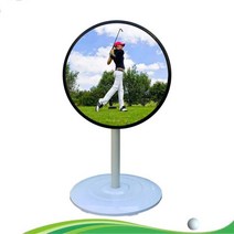 골프 스윙 연습 미러 스탠드형 볼록 거울 자세 교정기, 화이트 텔레스코픽 폴 스윙 미러