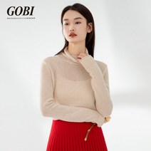 고비 100 캐시미어 스웨터 패션 하이 칼라 여성 새 풀오버 얇은 섹션 긴팔 스웨터 여성 겨울