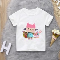 개비의 매직하우스 인형 탑스 캐미솔 보그 귀여운 카와이 소녀 만화 티셔츠 개비 여름, 01 24M, 16 32102