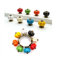 호박 가구 손잡이 서랍장 DIY 소품 엔틱 문고리 도어 세라믹 인테리어, 화이트