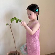 PigPug 한국 아동복 22 여름 여자 원피스 탱크톱 스커트 탄력