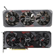 ASROCK-AMD Radeon RX 5600 XT 팬텀 게임 D3 6G OC 그래픽 카드 냉각용 히트싱크 쿨러 팬 교체, [01] 없음 RGB, [01] Black