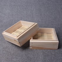 사각 대나무 찜기 세이로무시 백설기 사각나무 떡 시루 만두 딤섬, 25x25CM 찜통