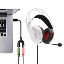 네모라 C타입 TO 3.5mm Y잭 변환 케이블 AUX, 블랙, 1개