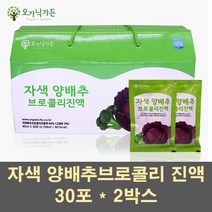 오가닉가든 양배추브로콜리즙 양배추즙 브로콜리즙 자색양배추 브로콜리 진액 엑기스 추출액 농축액 원액 주스 적양배추 위에좋은 국산, 2박스, 30포