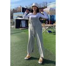 여름 와이드 일자 점프수트 멜빵바지뷔스티에 오버올 데일리룩 루즈핏 오버핏 점프수트 팬츠 포켓 2color 그레이 블랙 면 무지 와이드팬츠 바디수트 오버핏 와이드팬츠