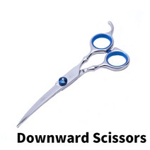 애견 미용 가위 애완 동물 가위 손질 도구 세트 장식 헤어 개 머리 곡선 고양이 전단 미용, 07 Downward scissors