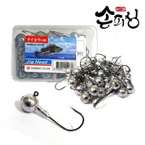 손피싱 썬베이트 지그헤드/광어 다운샷 우럭 배스 채비, 3/4oz(20개입), 중간바늘