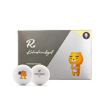 KAKAO FRIENDS GOLF R4 골프공 우레탄 커버 더 길고 곧은 비행 골프 티 프린트 (12개 공 12개) (라이언 에디션) 5589727391, Trophy Ryan edition, 1개