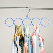 논슬립 옷걸이형 스카프걸이 3p세트(블루) 넥타이걸이, 없음