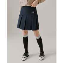 23SS [ONLINE 특가]네이비 올 프리츠 A라인 스커트 HWSK3B212N3