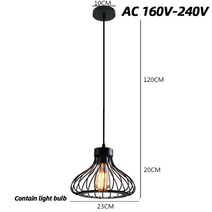 산업 샹들리에 빈티지 레스토랑 조명 커피 숍 의류 매장 바 전구 포함 160V-240V 악세서리 밝은 고급스, 17 type16_01 웜 화이트
