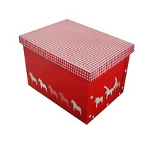 네모 홀스 레드 정리함 대]