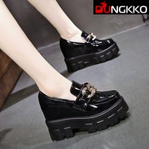 시크덩꼬 빅 체인 페이턴트 웨지 통굽 옥스퍼드 로퍼 DK2375