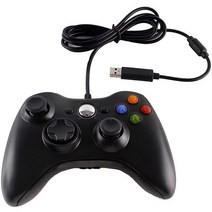 USB 유선 컨트롤러 PC 윈도우 리눅스 데스크탑 노트북 게임패드 블랙 조이스틱 윈도우 7/8/10 PC 컨트롤러 듀얼 진동