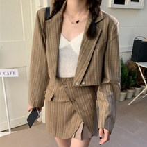자켓 여자 2021 가을 코디 결혼식 하객대행 C453 알바 오버핏 기상캐스터 아나운서