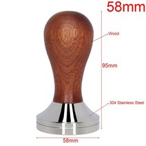 커피 디스트리뷰터 51mm 53mm 58mm 탬퍼 조정 가능한 3 각도 304 스틸, 58mm 플랫 탬퍼