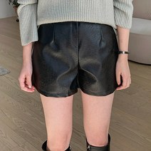텐텐샵 여자 데일리 레더 가죽 코팅 숏 팬츠 반바지 가을 겨울